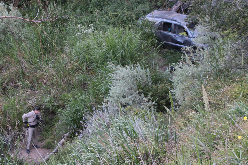 Minor Injuries Reported as Vehicle Plunges 100 Feet Off Highway 154 ...