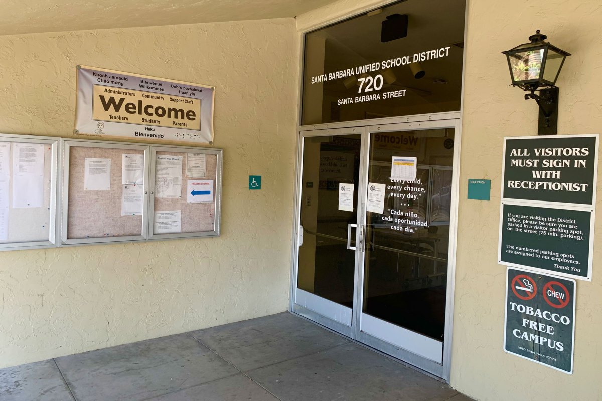 The entrance to the  Santa Barbara Unified School District office.