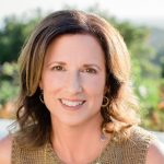 Brown-haired woman smiling