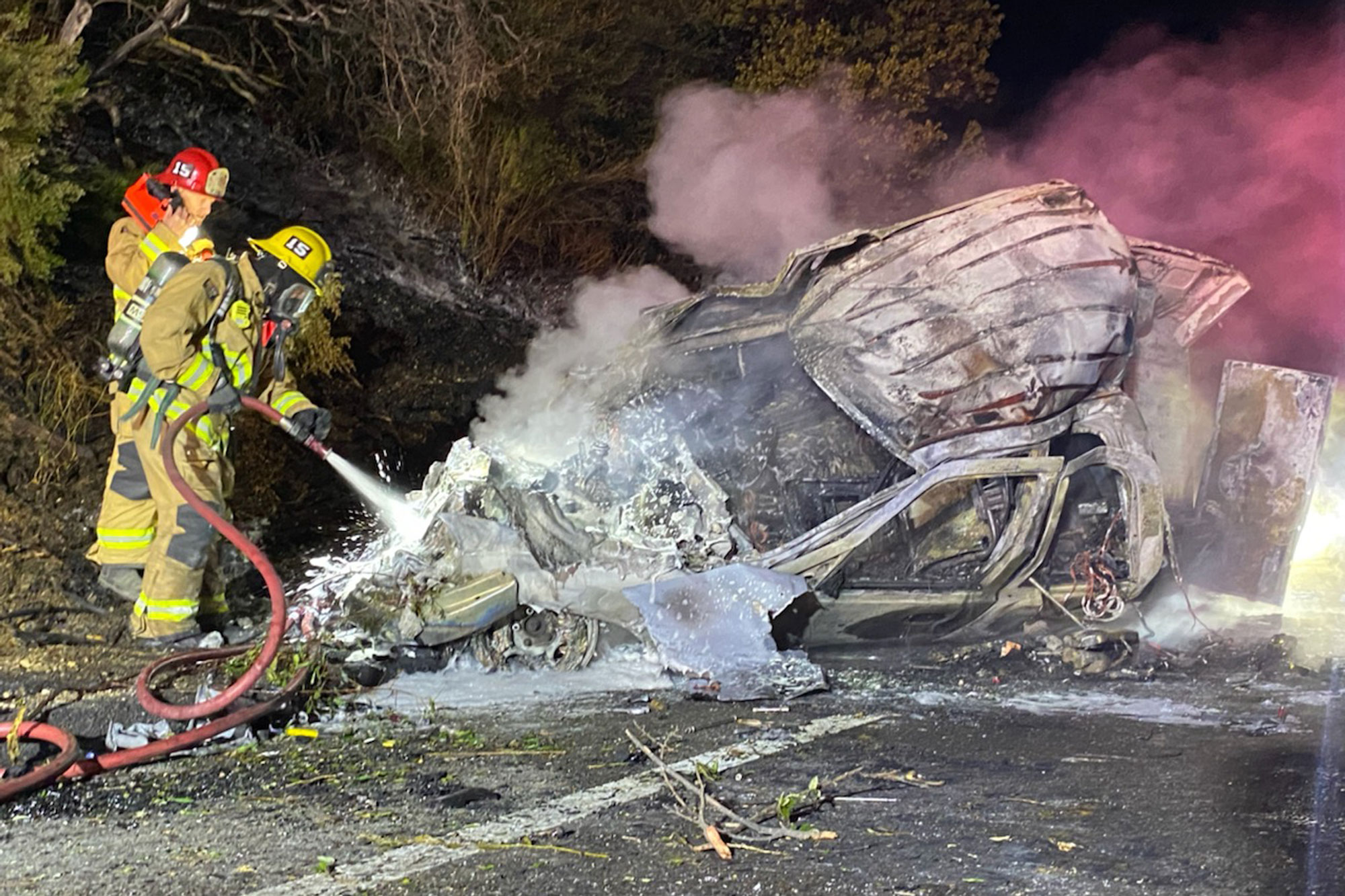 Major Injuries Reported in Fiery Crash on Highway 154 in Santa Ynez
