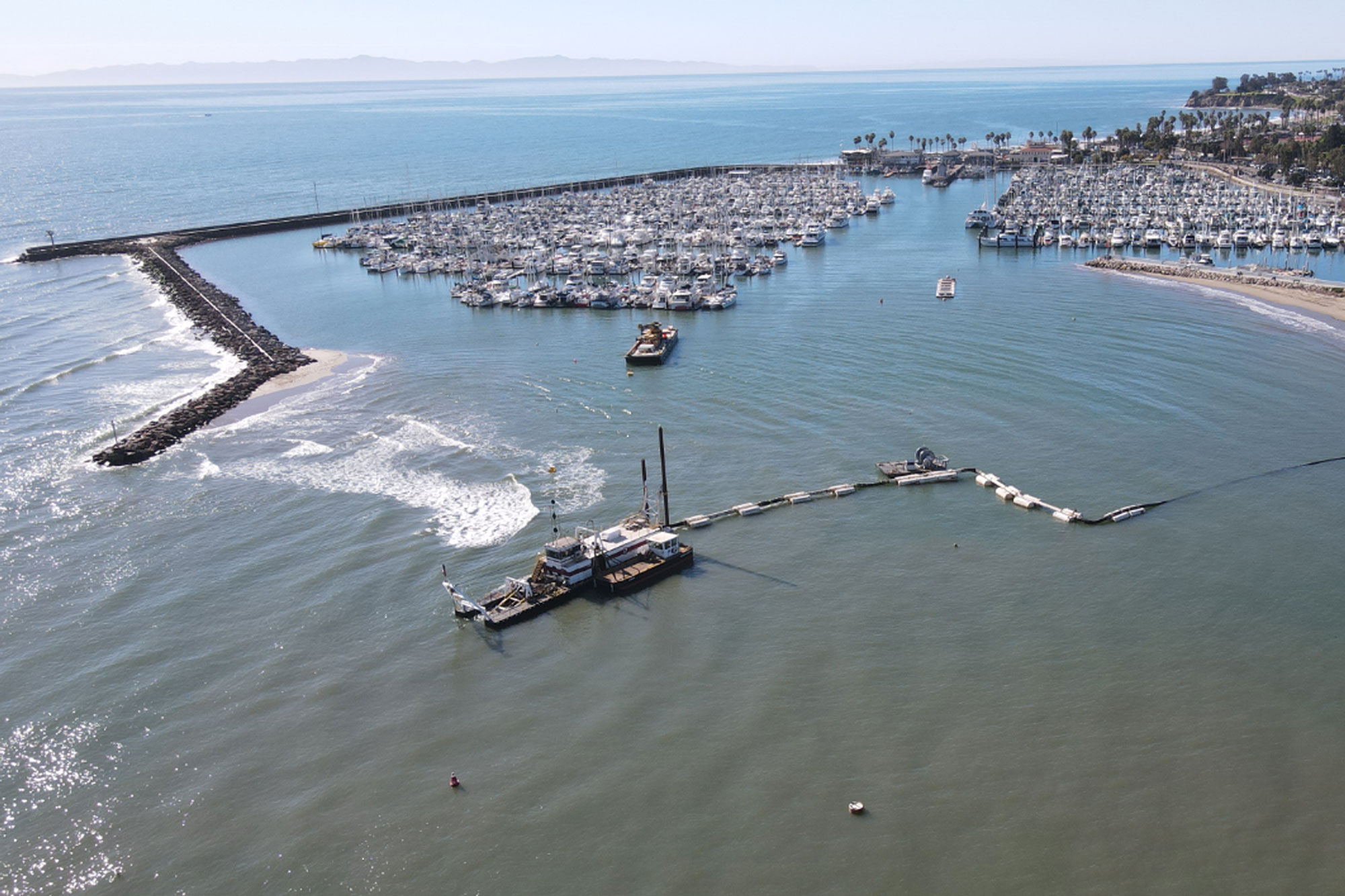 Emergency Dredging Underway at Entrance to Santa Barbara Harbor Local