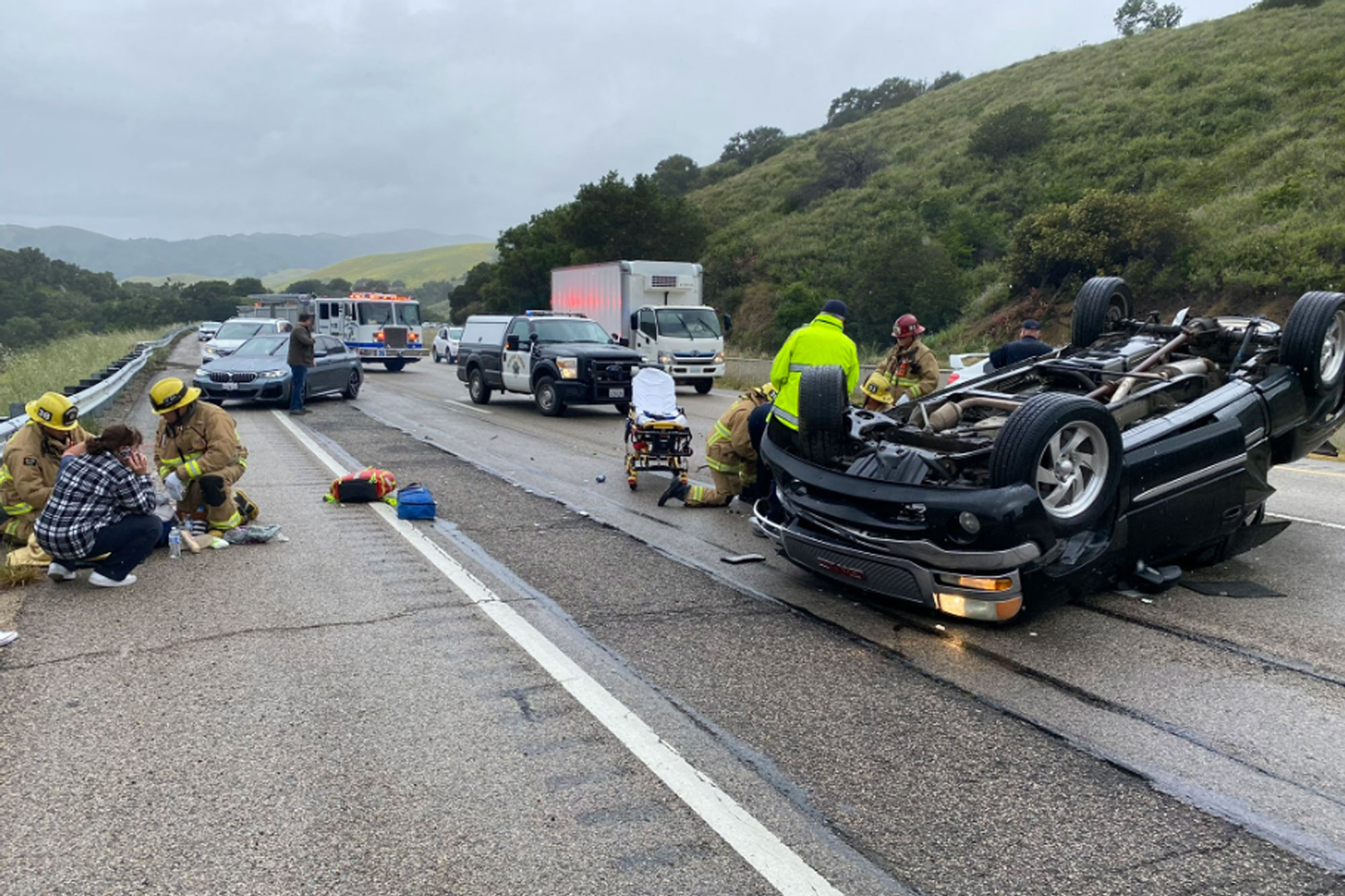 Rollover Crash on Highway 101 Near Gaviota Sends 3 People to Hospital ...