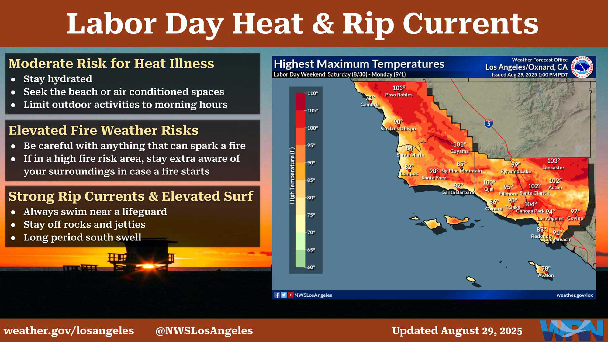 High Temps, Rip Currents in Forecast for Labor Day Weekend | Local News ...
