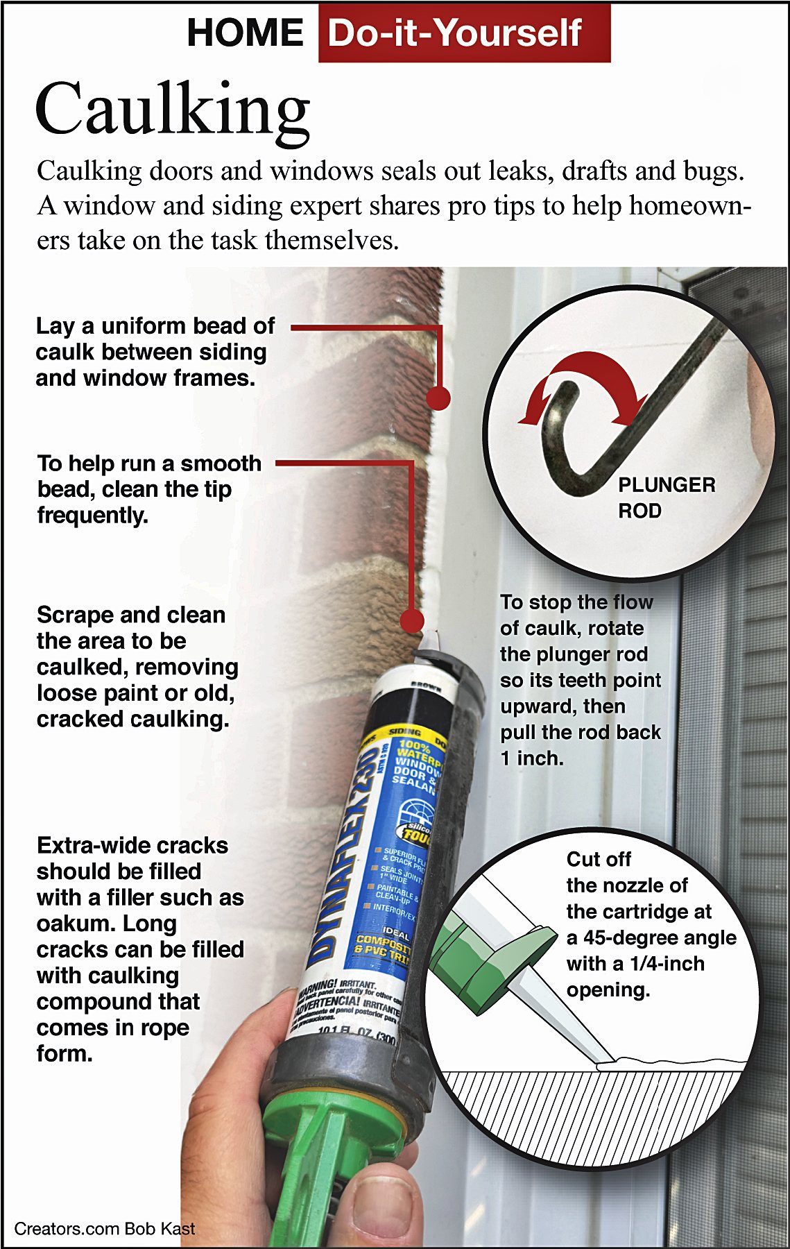 James Dulley: How to Stop Window Drafts by Learning to Caulk Like a Pro ...