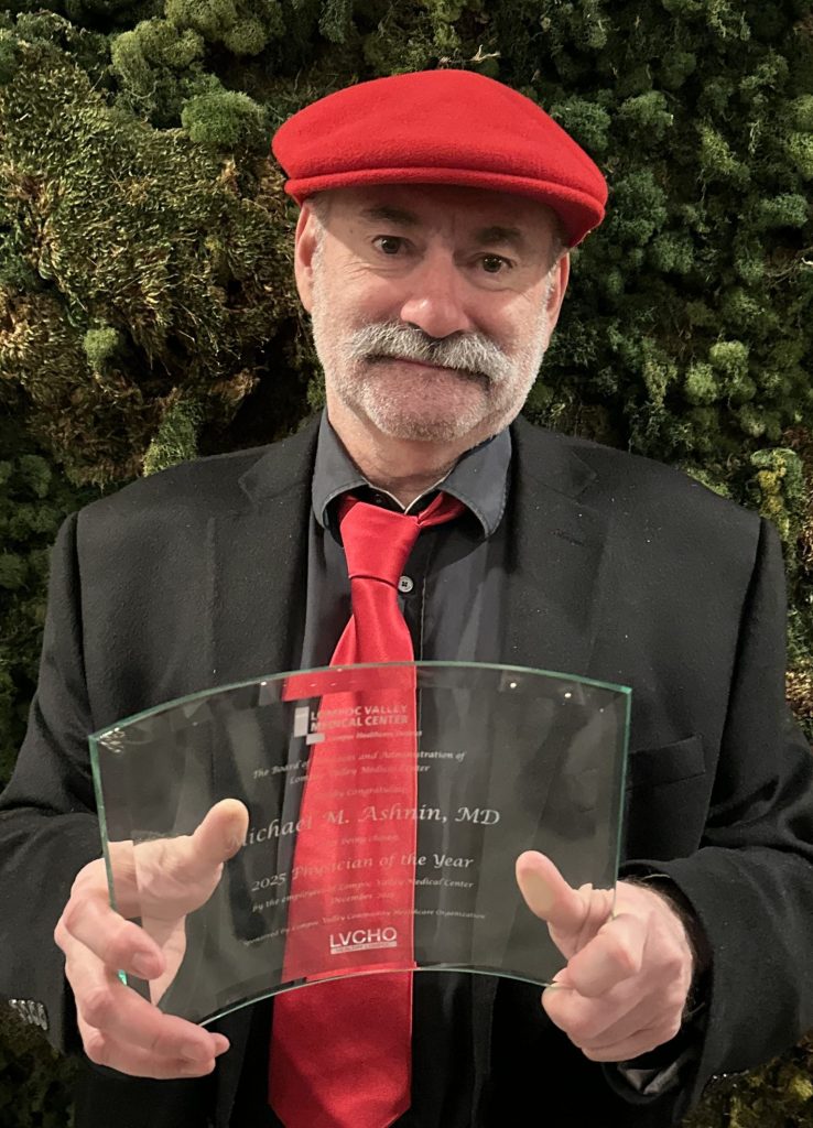 Dr. Michael Ashnin is Lompoc Valley Medical Center Physician of the Year