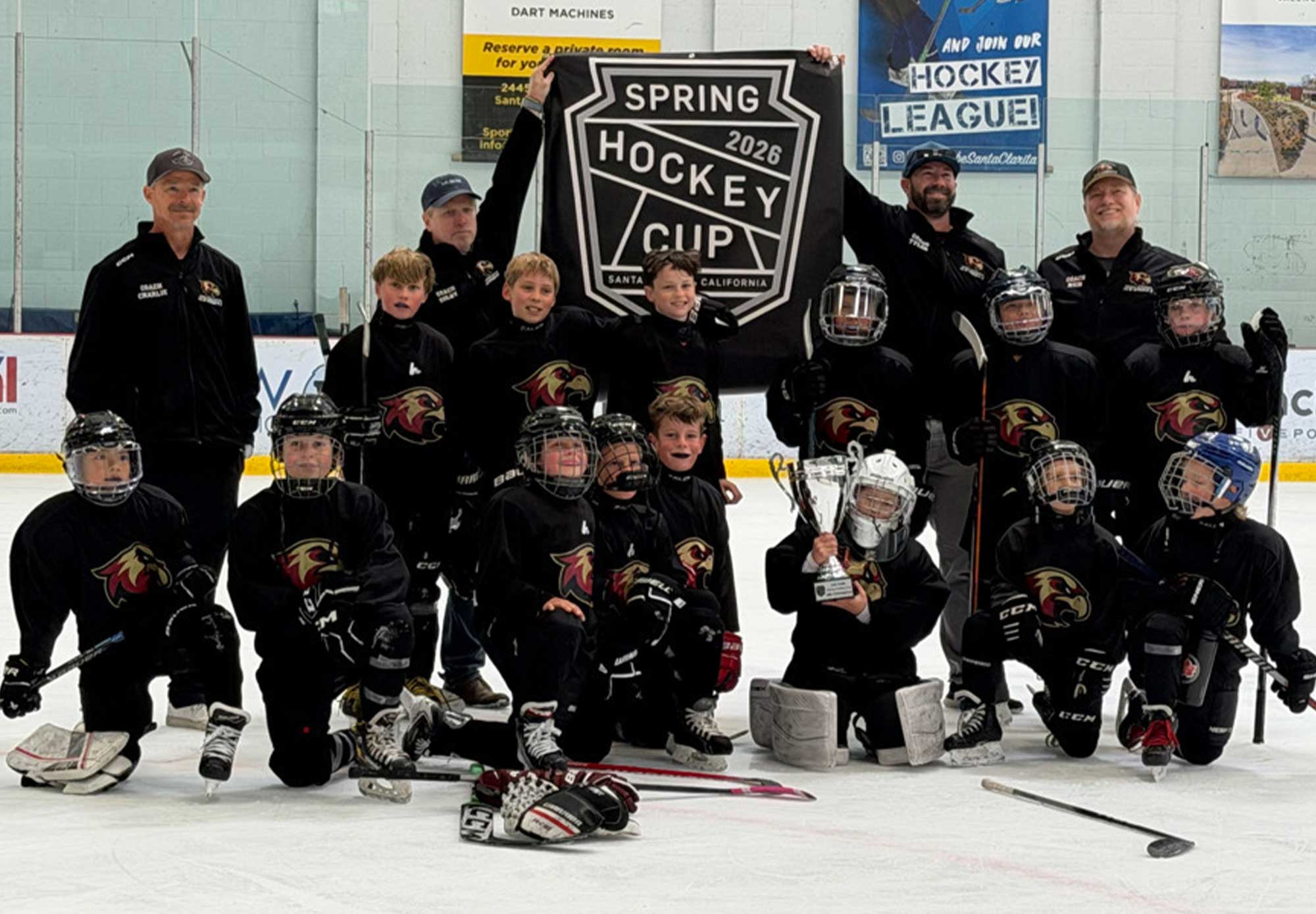 Santa Barbara Ice Hawks 10U B Gold Wins 2026 Spring Hockey Cup