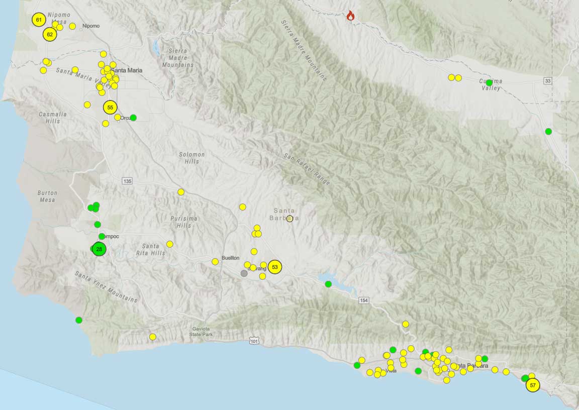 Smoke from Big Sur Fires Prompts Air Quality Watch in Santa Barbara