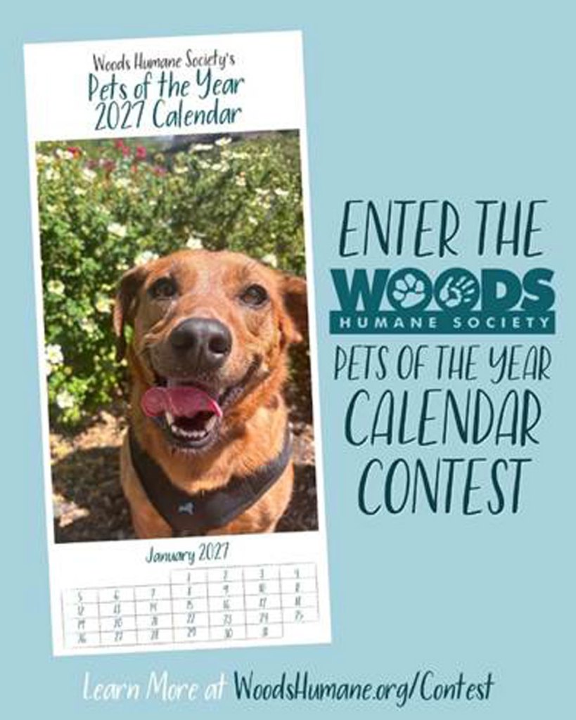 Woods Humane Society Holds Pets of Year Calendar Contest